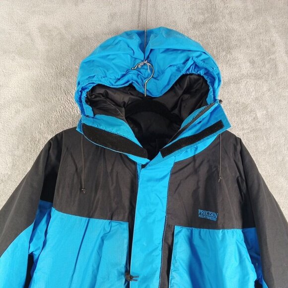 PRECISION MOUNTAINEERING Men Ski Jacket Size MEDIUM Two Tone Full Zip W/ Pockets - Picture 2 of 15